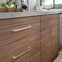 Contemporary Pull, 10-1/8" Center-to-Center, Brushed Nickel