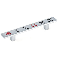 Eclectic Pull, 3-3/4" Center-to-Center, Chrome, Dice Pattern alt 0