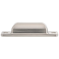 Transitional Cup Pull, 3-3/4" Center-to-Center, Brushed Nickel alt 0