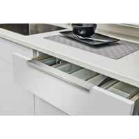 Contemporary Edge Pull, 32" Center-to-Center, Stainless Steel alt 0