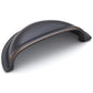 Traditional Cup Pull, 3" Center-to-Center, Brushed Oil-Rubbed Bronze alt 0
