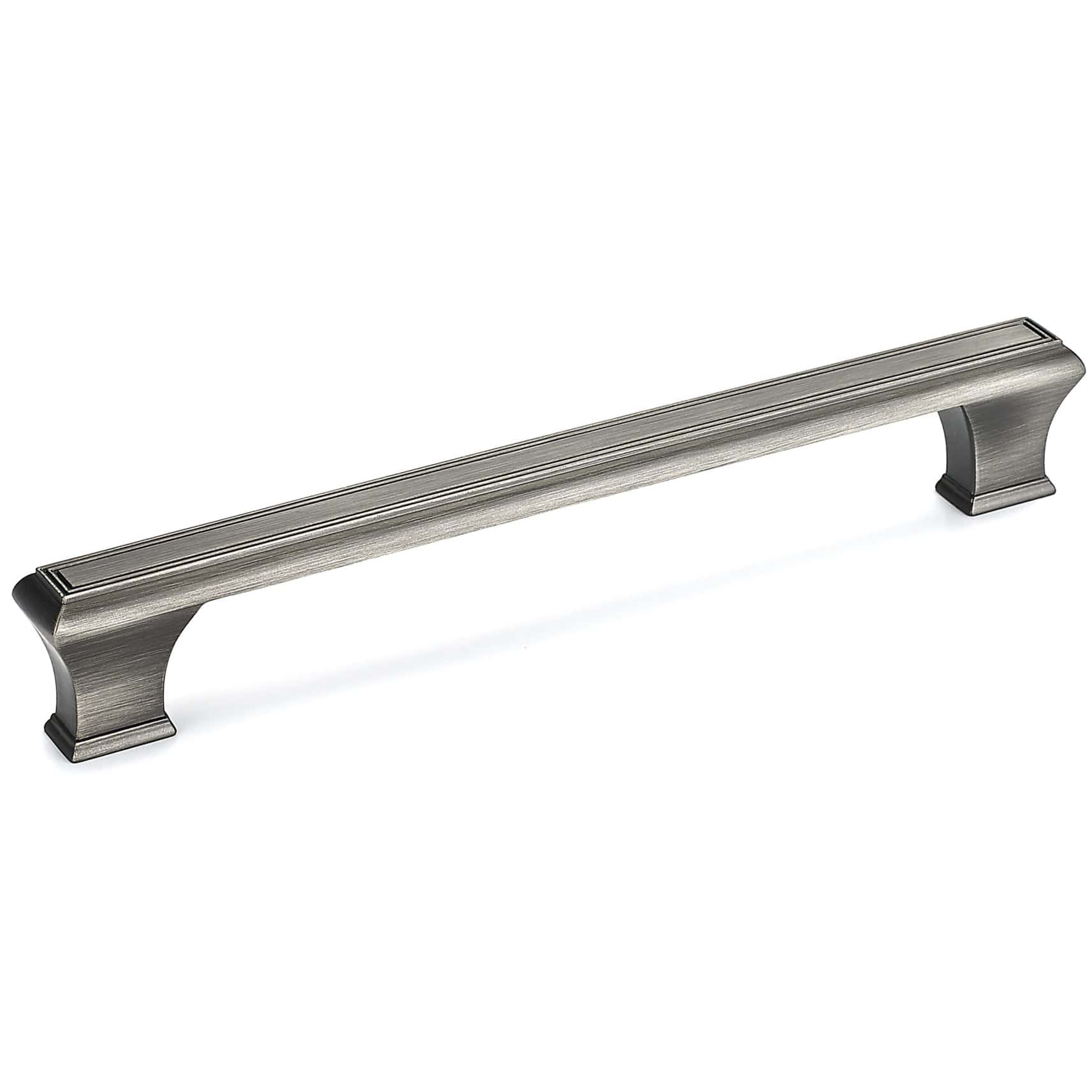 Traditional Pull, 7-9/16" Center-to-Center, Antique Nickel alt 0