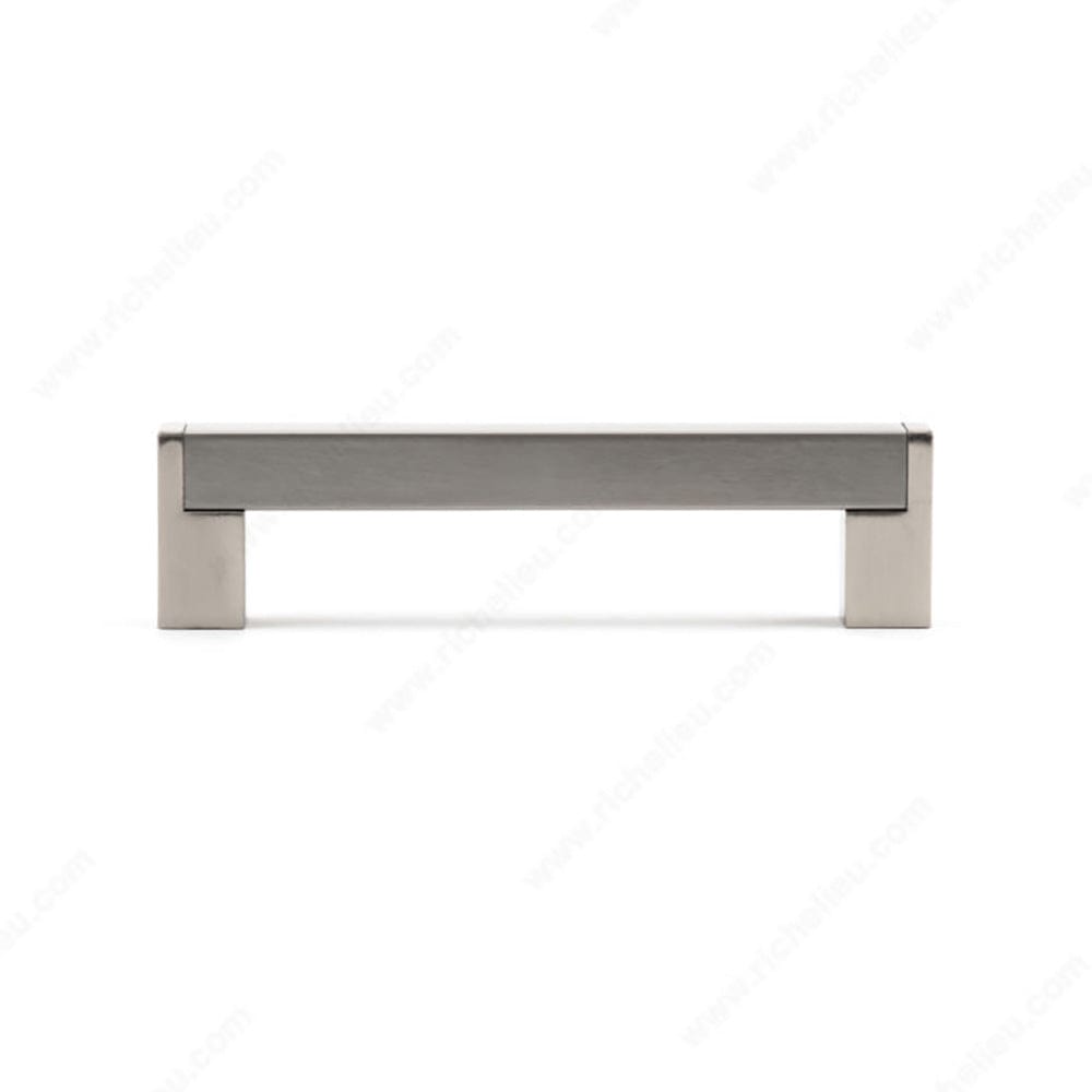 Contemporary Pull - 5-1/16" Center-to-Center - 21/32" W x 5-23/32" L - Brushed Nickel
