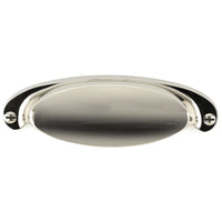 Contemporary Cup Pull, 2-1/2" Center-to-Center, Polished Nickel alt 0