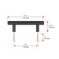 Contemporary Pull, 1/8" Center-to-Center, Matte Black
