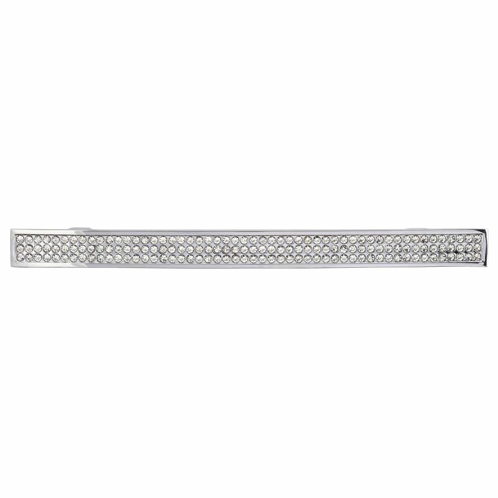 Contemporary Pull, 5-1/16" Center-to-Center, Crystal, Chrome alt 0
