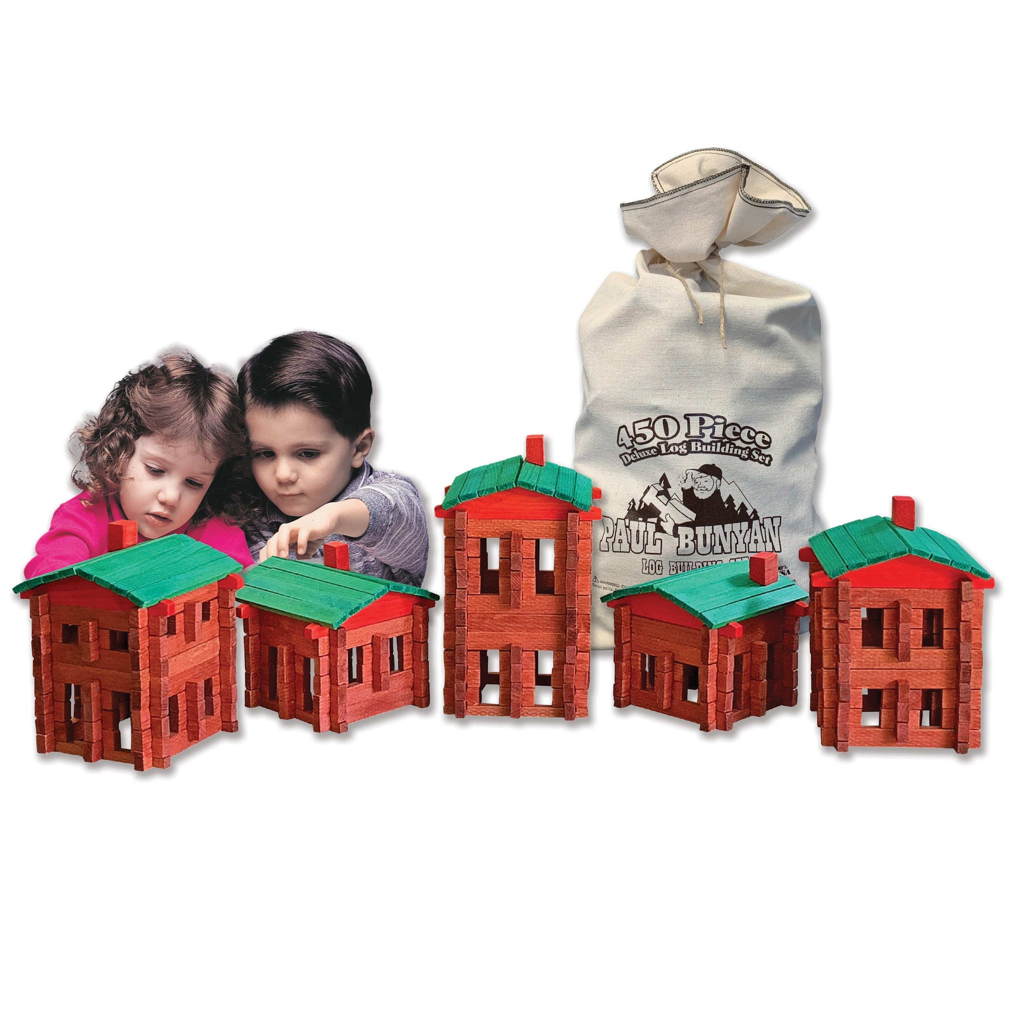 Paul Bunyan Deluxe Building Set, 450 pc set alt 0
