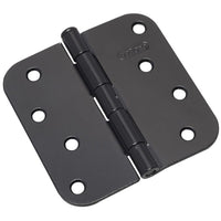 4" (102 mm) Full Mortise Butt Hinge 5/8" Radius Black, 1 Pair alt 0