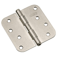 4" (102 mm) Full Mortise Butt Hinge 5/8" Radius Brushed Nick, 1 Pair alt 0