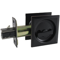 2-7/16" (62 mm) Pocket Door Pull Square Black Passage alt 0