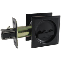 2-7/16" (62 mm) Pocket Door Pull Square Black Privacy alt 0