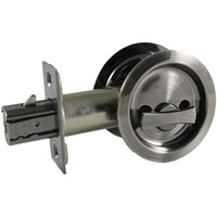 2-7/16" (62 mm) Pocket Door Pull Round Antique Nickel Privacy alt 0