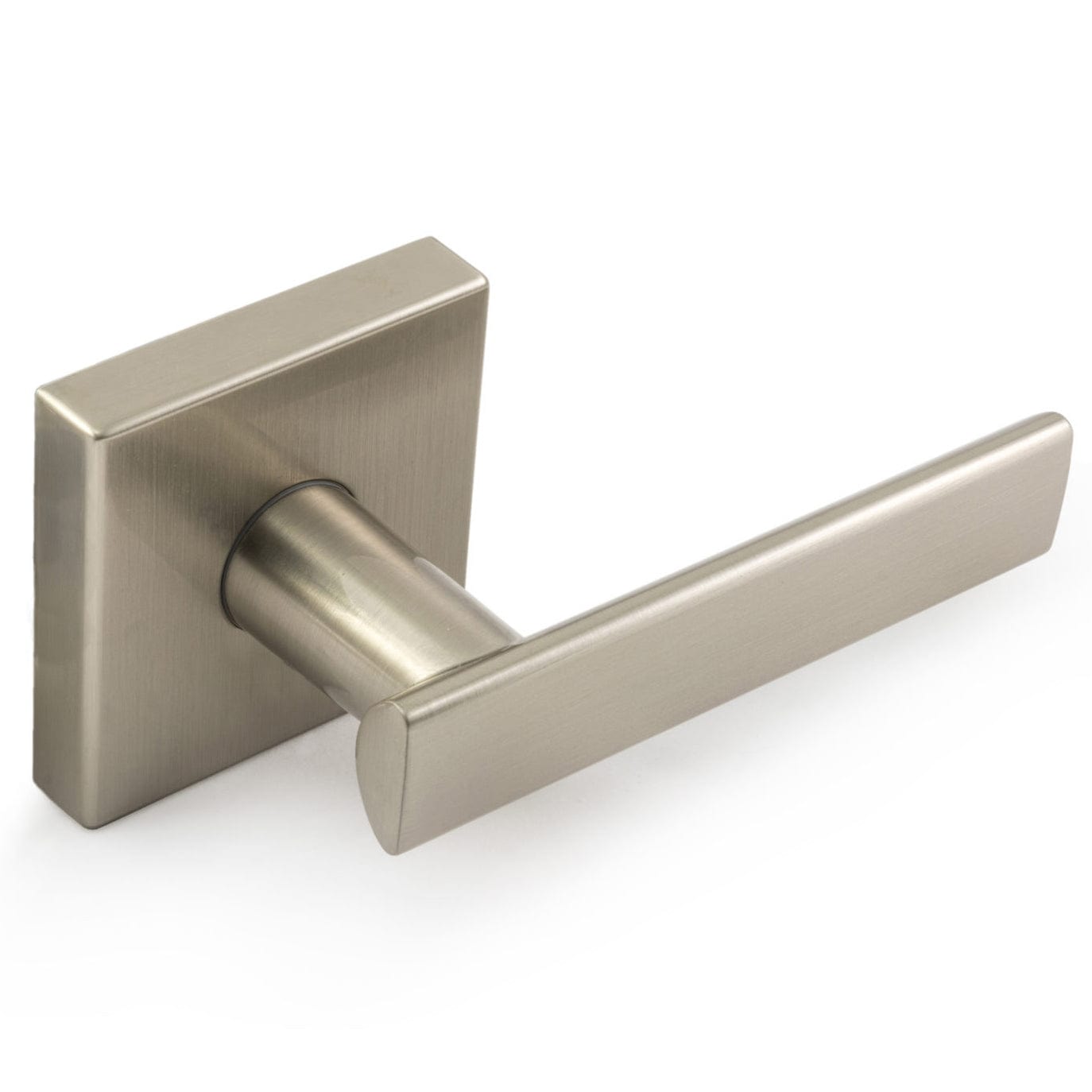 Tuxedo Series Straight Levers Satin Nickel Left or Right Dummy alt 0