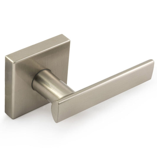 Tuxedo Series Straight Levers Satin Nickel Left or Right Dummy alt 0