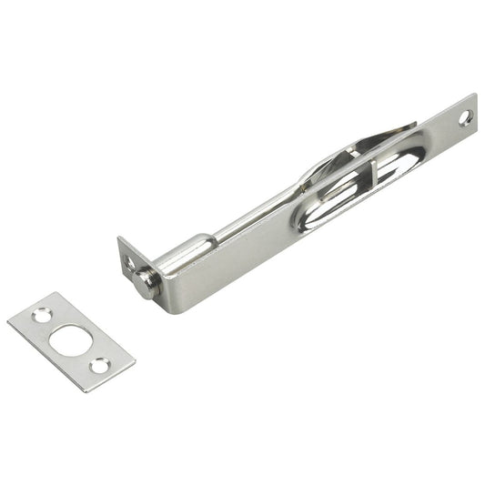 6" x 3/4" Flush Bolt Brushed Nickel alt 0