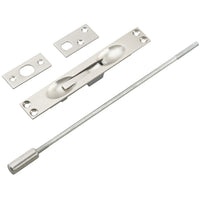 Flush Bolt for Metal Doors with 12" Extension Brushed Nickel alt 0