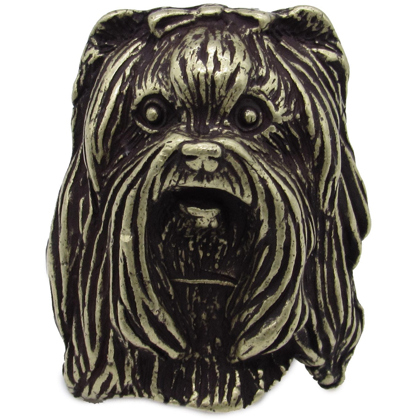 Yorkshire Terrier Knob Brass Oxide alt 0