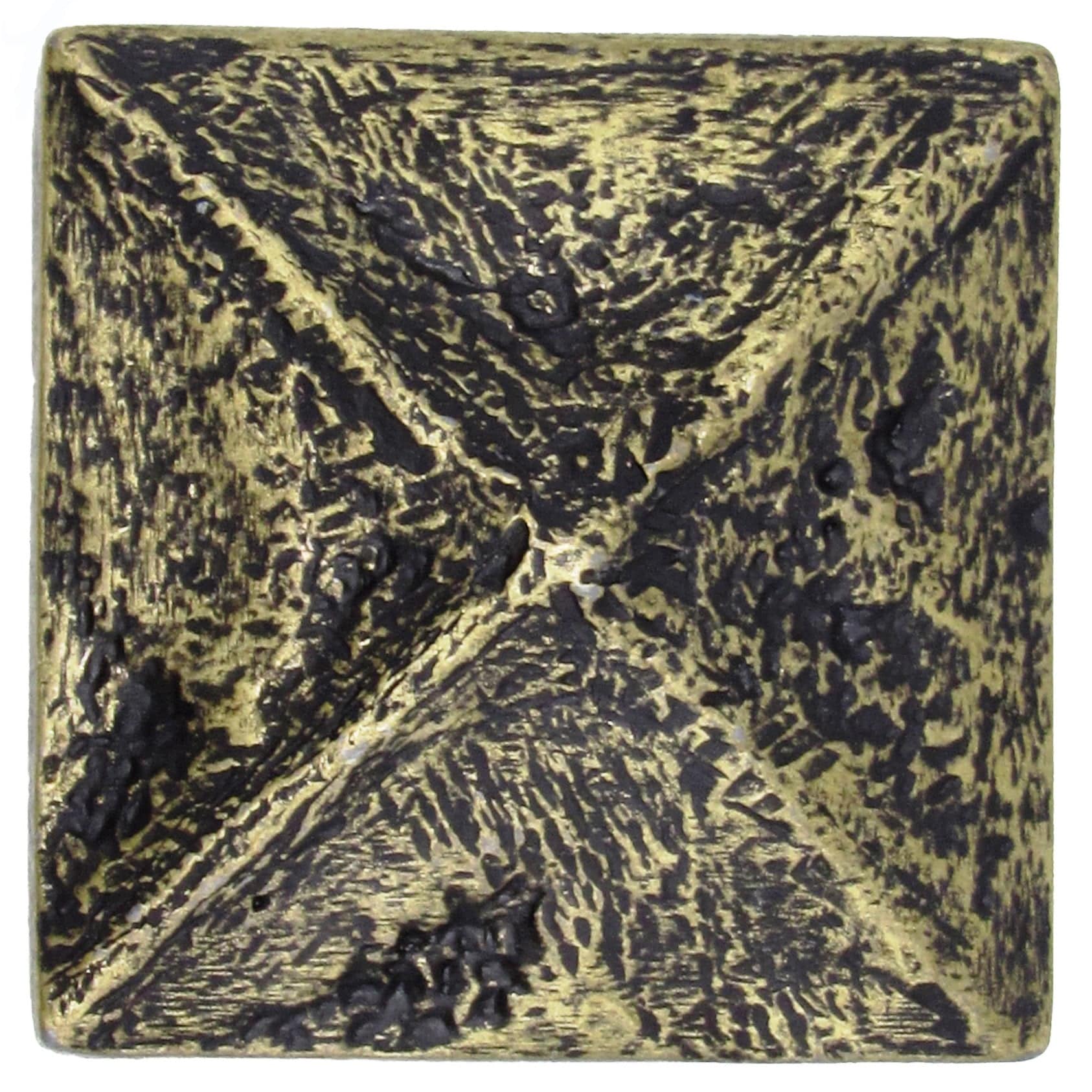 Rustic Pyramid Knob Brass Oxide alt 0