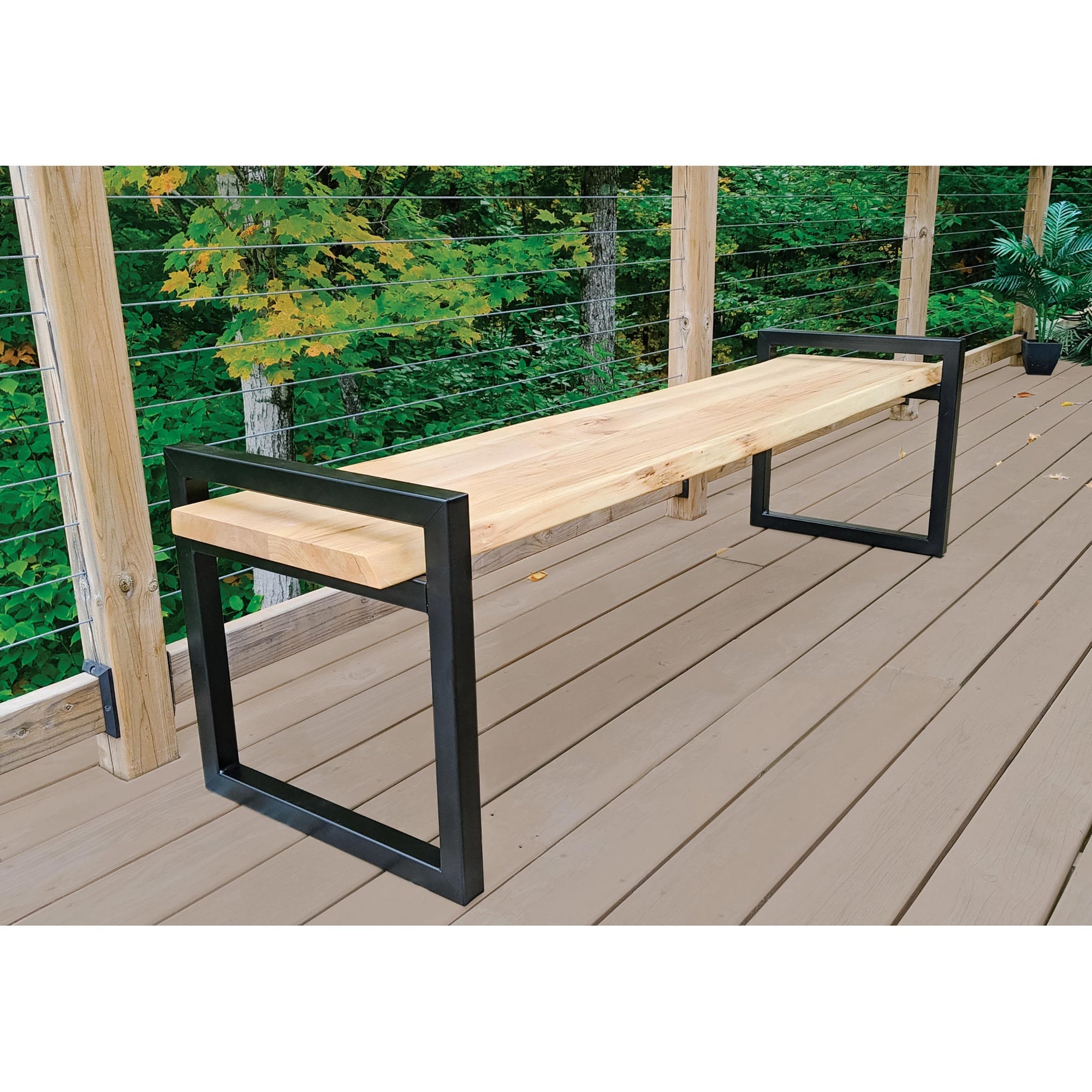 Cube Bench Legs - 20" - Black - Pair alt 0