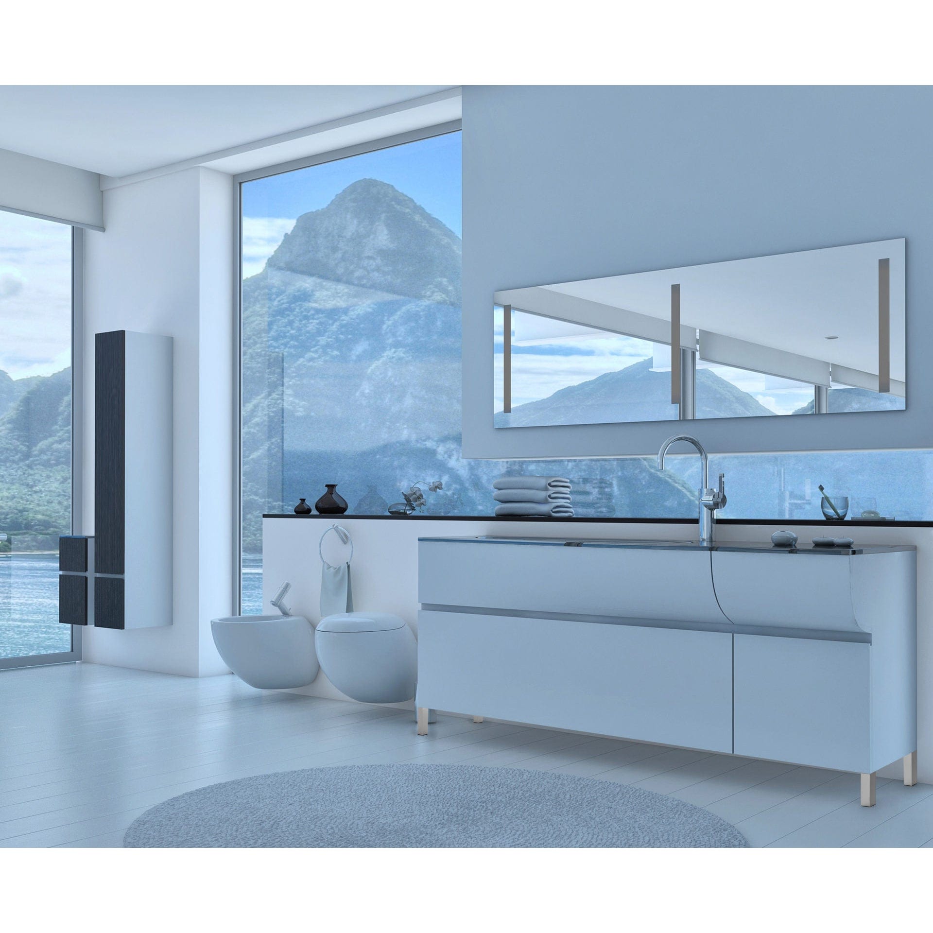 4-23/32" (120 mm) Adjustable Furniture Leg Matte White Pack of 4 alt 0