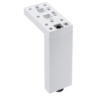 4-23/32" (120 mm) Adjustable Contemporary Versatile T or L Shaped Furniture Leg Glossy White alt 0