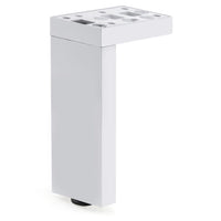 13-3/4" (350 mm) Adjustable Contemporary Versatile T or L Shaped Furniture Leg Glossy White alt 0