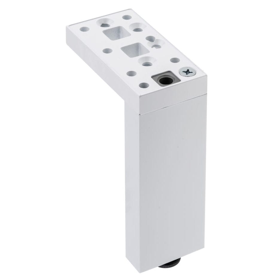 13-3/4" (350 mm) Adjustable Contemporary Versatile T or L Shaped Furniture Leg Glossy White alt 0