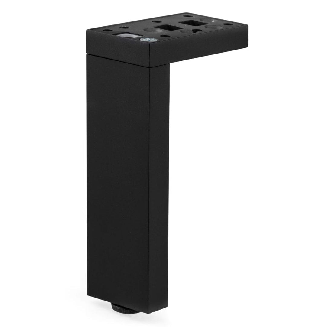 5-29/32" (150 mm) Adjustable Contemporary Versatile T or L Shaped Furniture Leg Matte Black alt 0