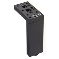 7-7/8" (200 mm) Adjustable Contemporary Versatile T or L Shaped Furniture Leg Dark Brown alt 0