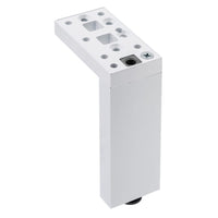 13-3/4" (350 mm) Adjustable Contemporary Versatile T or L Shaped Furniture Leg Glossy White alt 0