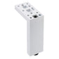 13-3/4" (350 mm) Adjustable Contemporary Versatile T or L Shaped Furniture Leg Glossy White alt 0