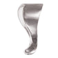 6" (152 mm) Curved Furniture Leg Polished Aluminum alt 0