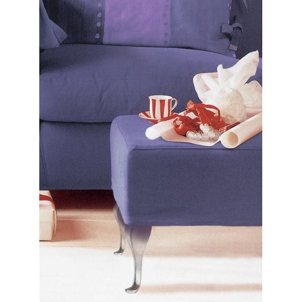 4" (102 mm)  Curved Furniture Leg Polished Aluminum alt 0