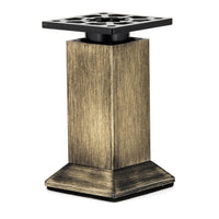 5-29/32" (150 mm)  Vintage Adjustable Square Legs Rustic Brass alt 0