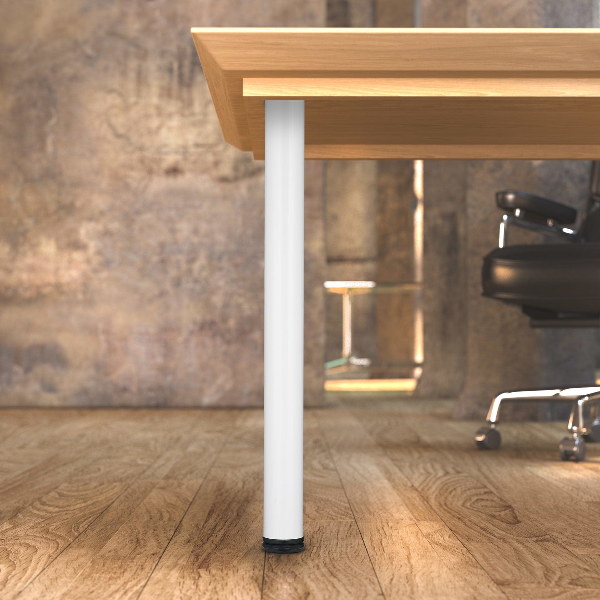 27-1/2" (700 mm) Adjustable Table Leg Stainless Steel Pack of 4 alt 0