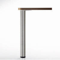 28" (710 mm) Adjustable Table Leg Brushed Nickel alt 0