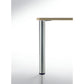 28" (710 mm) Adjustable Table Leg Brushed Nickel alt 0