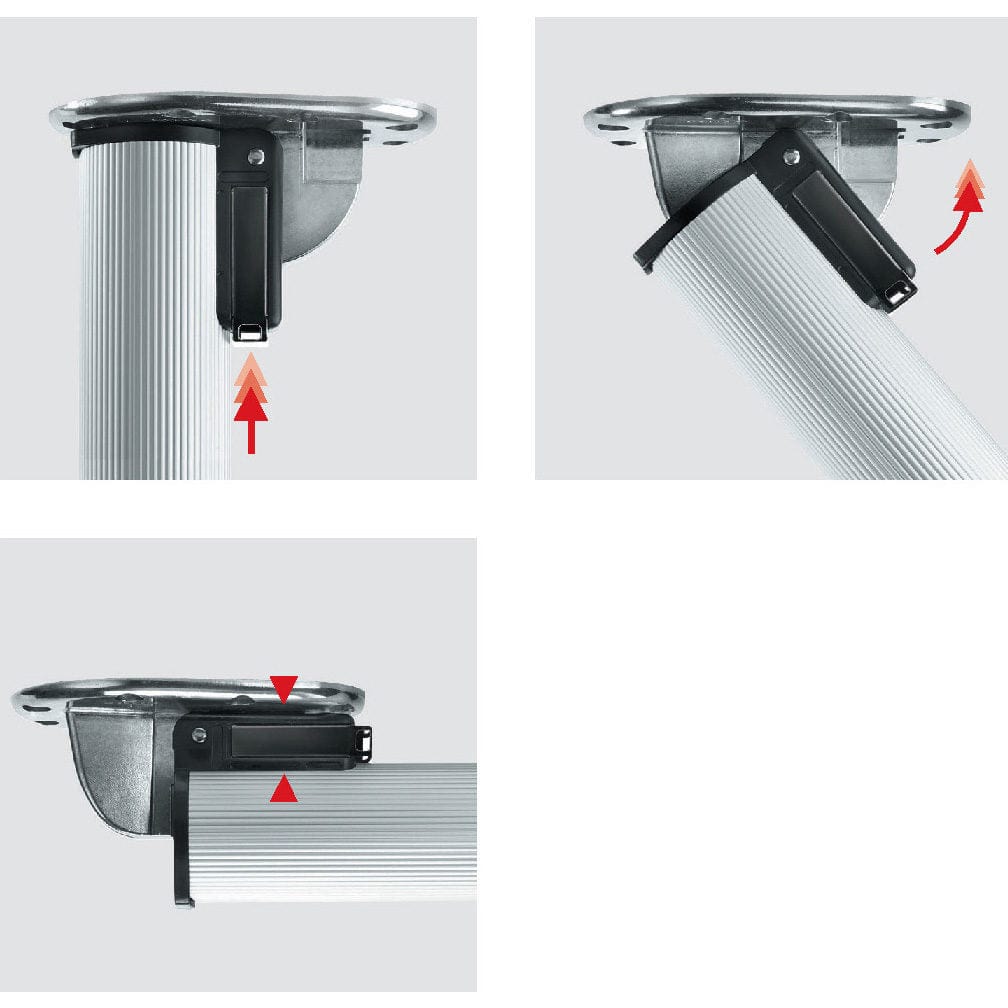 28" (711 mm) Folding AdjustableTable Leg Aluminum alt 0