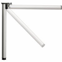 28" (711 mm) Folding AdjustableTable Leg Aluminum alt 0