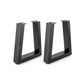 16-1/8" (410 mm) Adjustable Tapered Bench Legs Matte Black P, 1 Pair alt 0