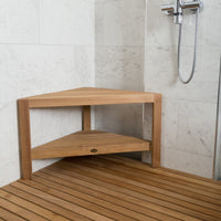 Fiji Corner Shower Bench 31" (80 cm) with Shelf alt 0