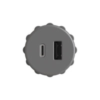 5V Rounded Recessed USB Charger Gray alt 0