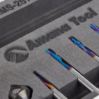 AMS-257 8-piece Spektra Industrial CNC General Purpose Router Bit Set 1/4" SH with Case alt 0