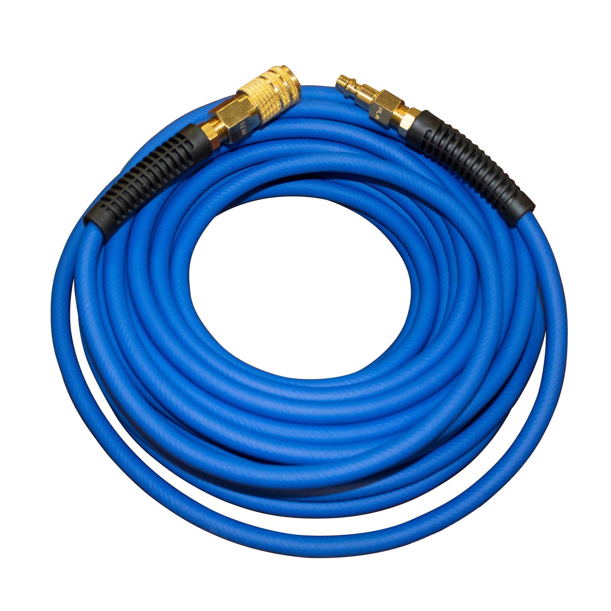 Hybrider Flex 1/4" 50ft Hybrid Air Hose with Quick Connect Air Fittings alt 0