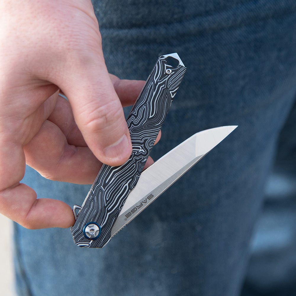 Dimension - D2 Steel Stiletto Folder Pocket Knife