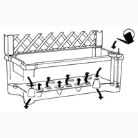 Calypso Planter Trellis Anthracite Gray alt 0