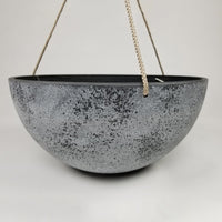Round Spackled Hanging Planter Medium Gray alt 0