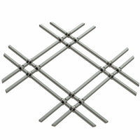 1" Flat Double Diamond Decorative Grille - Antique Pewter, 18" W x 48" L Sheet alt 0