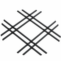 1" Flat Double Diamond Decorative Grille - Flat Black, 18" W x 48" L Sheet alt 0