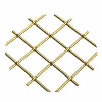 .75" Multi-Crimp Single Diamond Decorative Grille - Satin Brass, 18" W x 48" L Sheet alt 75